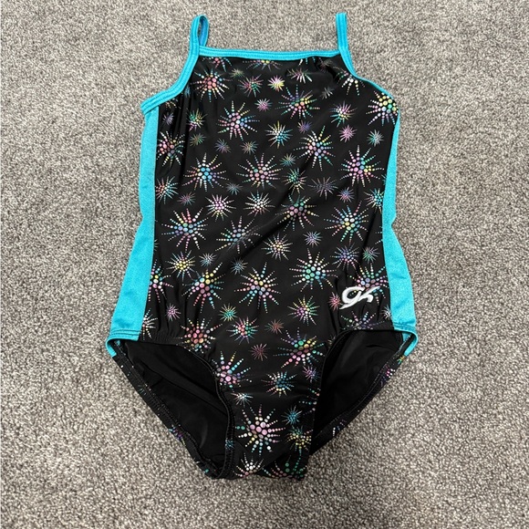 GK Elite Iridescent Firework Gymnastics Leotard Sz CM - Picture 1 of 4